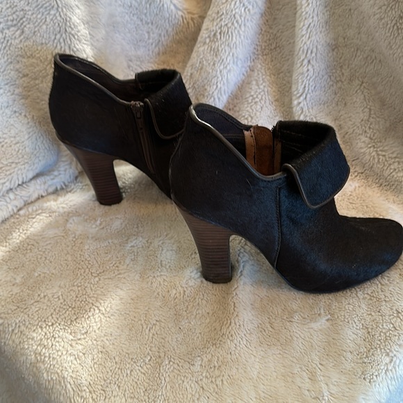 Fossil Sadie Hair Calf Chocolate Booties - Picture 2 of 5